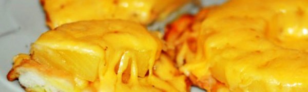 Свиные отбивные с ананасом и сыром